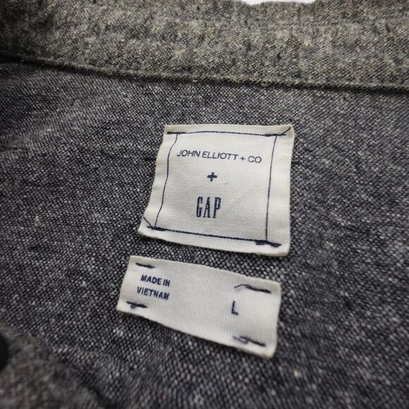 JOHN ELLIOTT Shirt Jacket Minimal Shacket Quiet Luxury 90s Streetwear Grunge Y2k - Picture 2 of 11